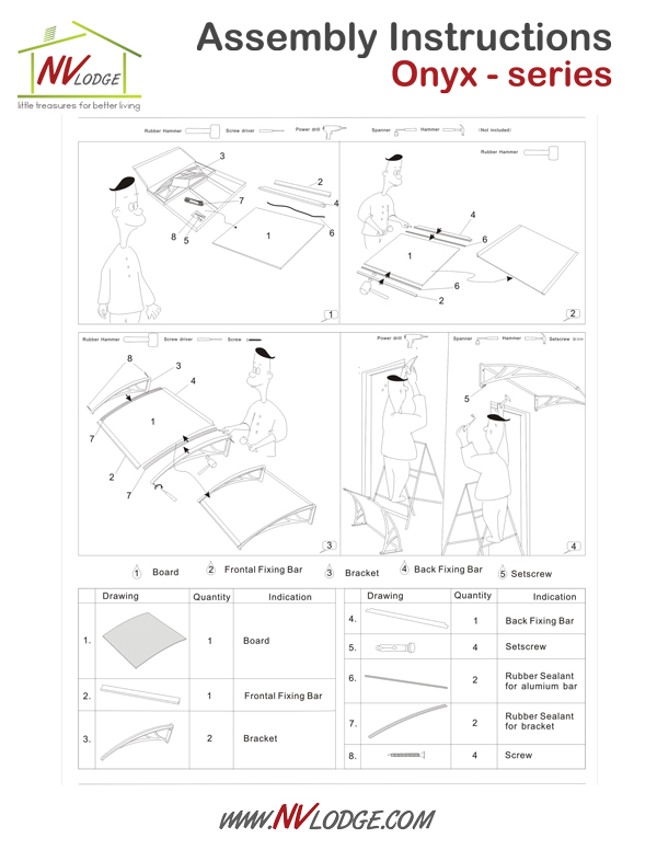NVLodge | Easy DIY Canopy Awnings | Assembly Instructions | Onyx - series